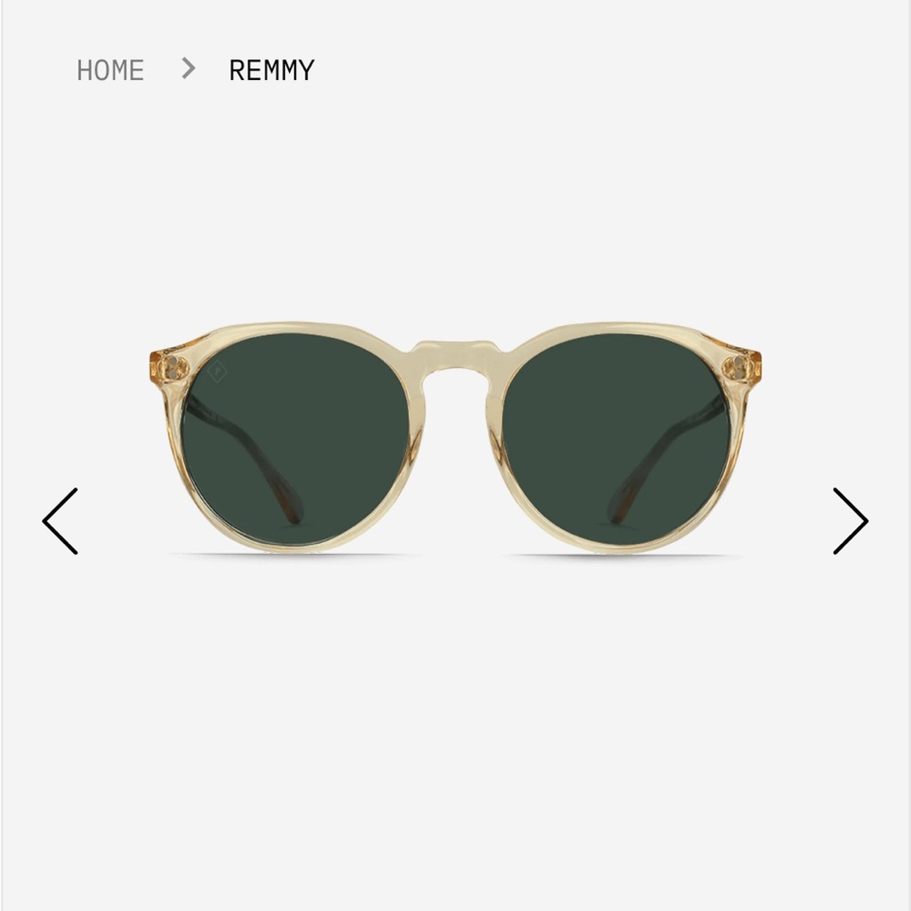 Raen Remmy Unisex Polarized Sunglasses 49 - Champagne / Green lens